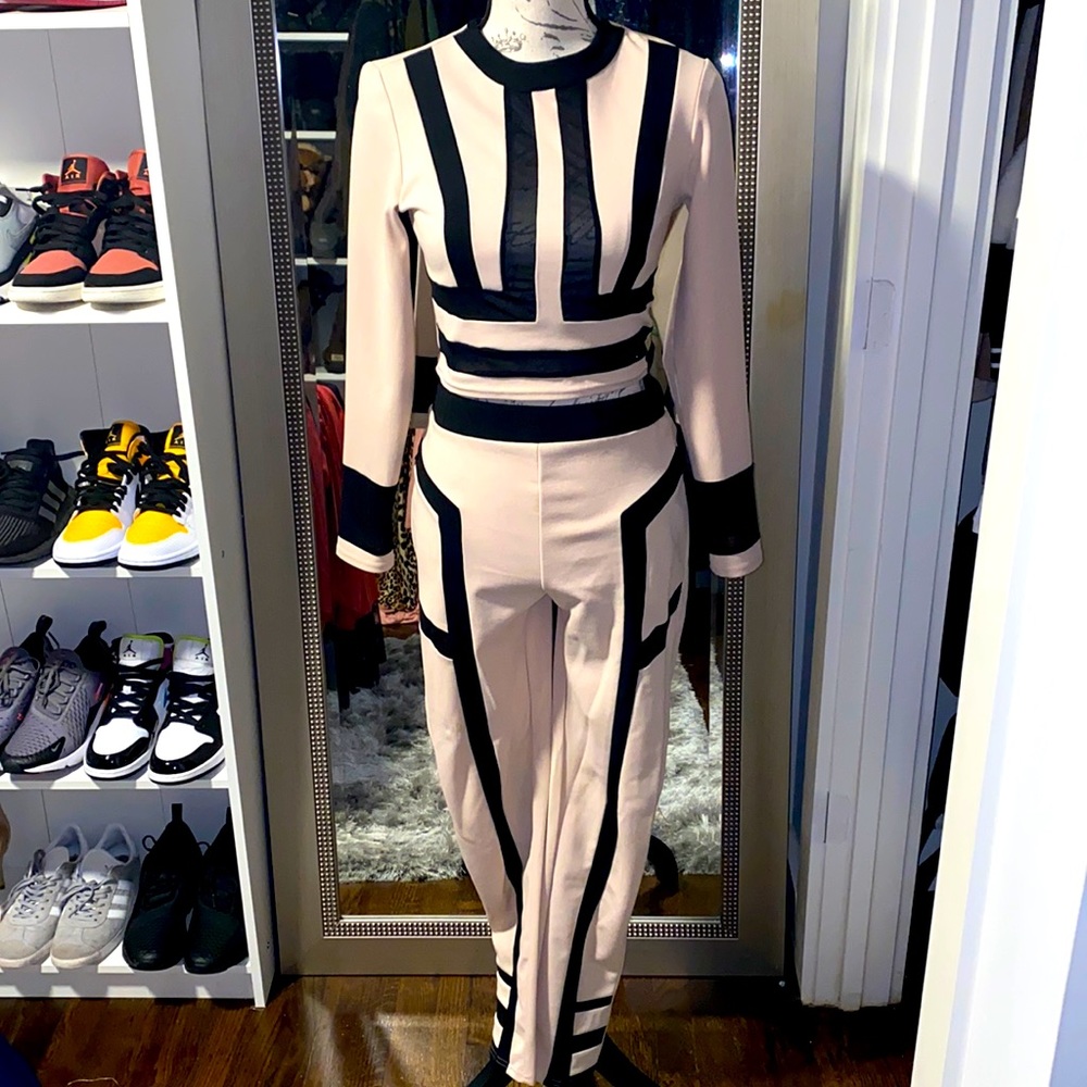 Tan & Black pant outfit